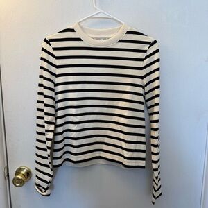 *NWT* COS Striped Long Sleeve Top - Black & White